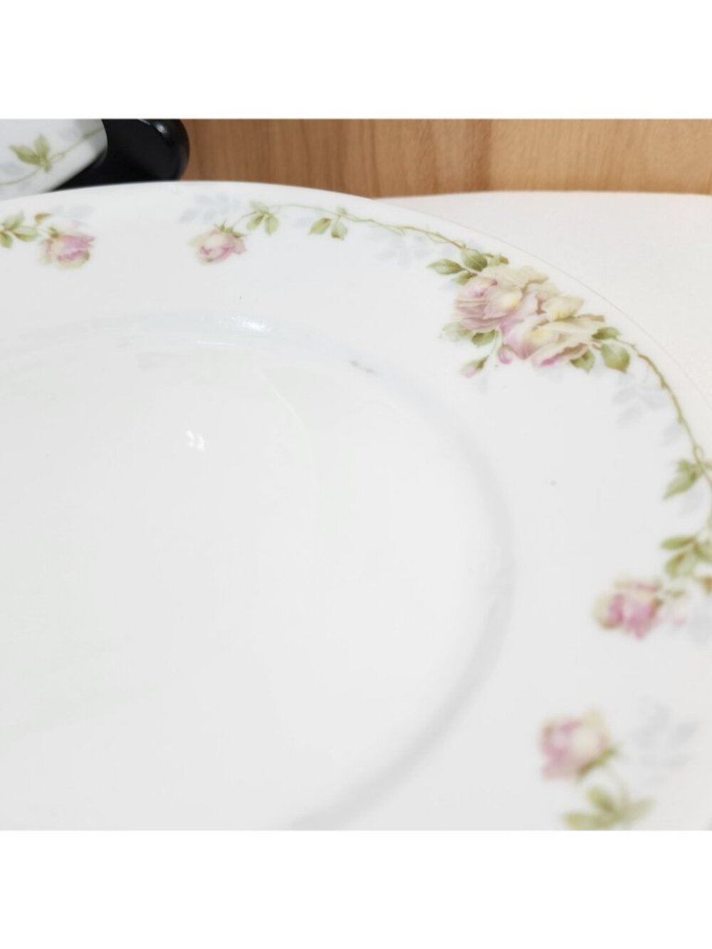 4 Rosenthal Pink Roses Luncheon Plate 8.25" salad Selb-Bavaria Donatello antique - Picture 6 of 11